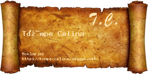 Tömpe Celina névjegykártya